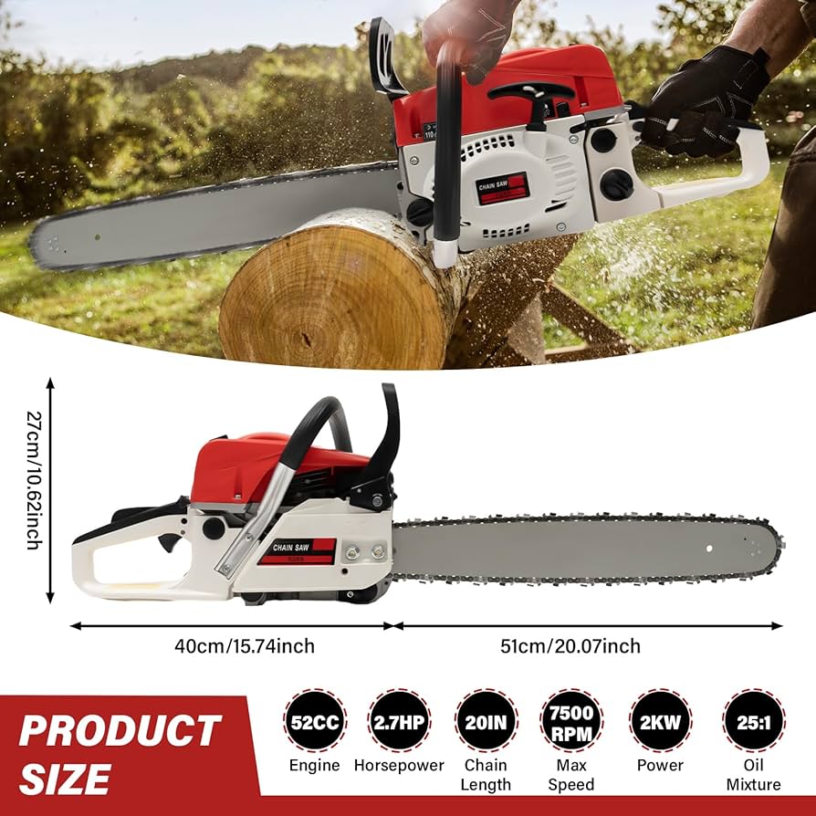 Tronçonneuse à essence 52cc -منشار بنزين